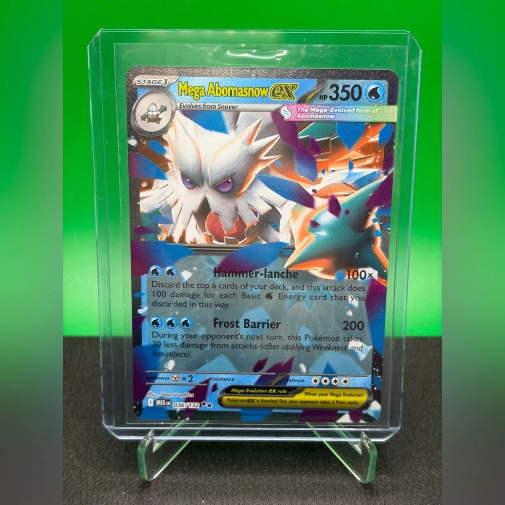 Pokemon Mega Abomasnow EX Trading Card - Blue and White - Picture 1 of 2